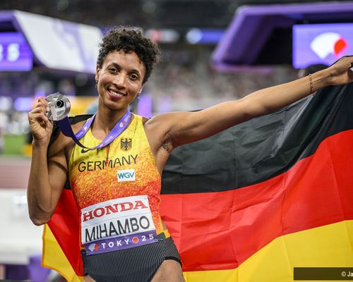 Malaika Mihambo (LG Kurpfalz) mit Silber-Medaille.