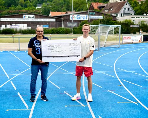 Fynn Klose erhält 200€ Unterstützung für Jugendlager.