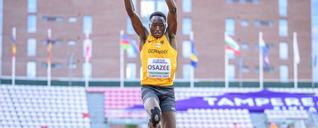 Peter Osazee (MTG Mannheim) erreichte seine persönliche Bestleistung im Dreisprung.